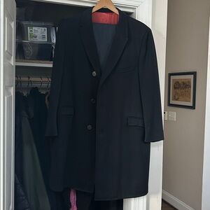 Men's Black Overcoat W/lining